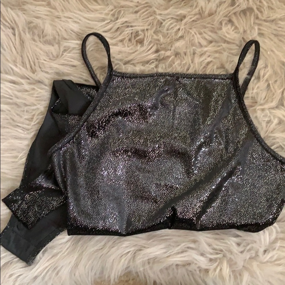 Black glitter Body Suit